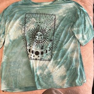 Tarot card blue tie dye shirt